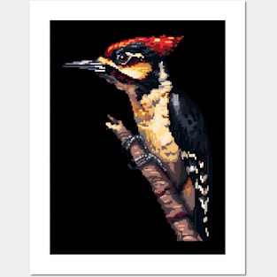 Pixel Woodpecker Posters and Art